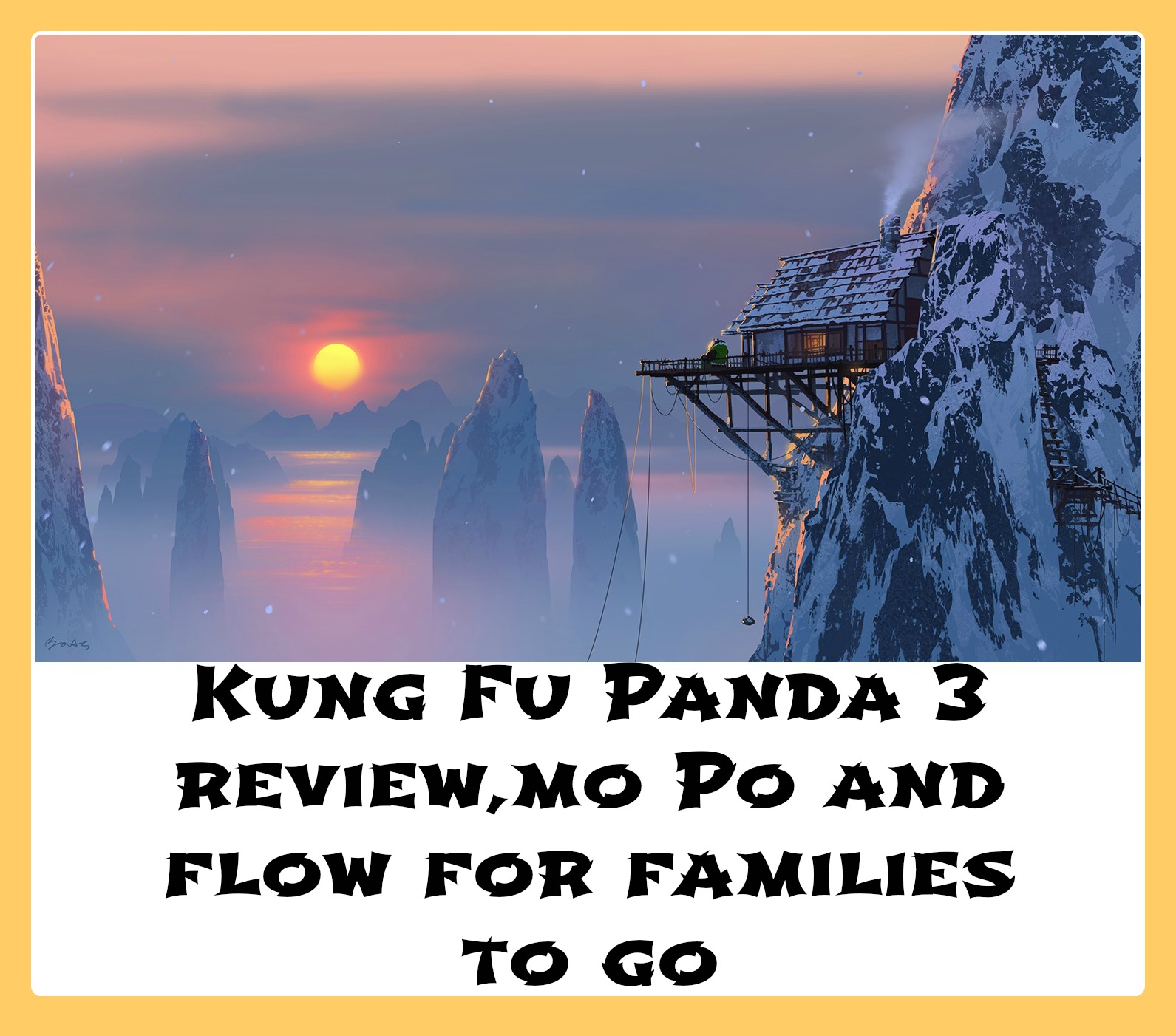 Kung Fu Panda 3, mo Po and flow for families to go