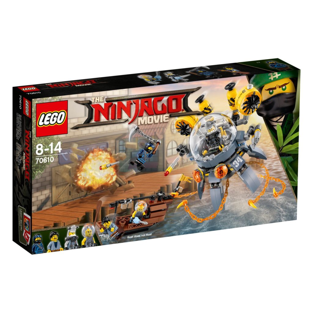 LEGO, LEGO NINJAGO Movie, The LEGO NINJAGO Movie, Flying jelly sub, Destiny’s bounty, garmadon, the green ninja,garma mech man, ice tank,