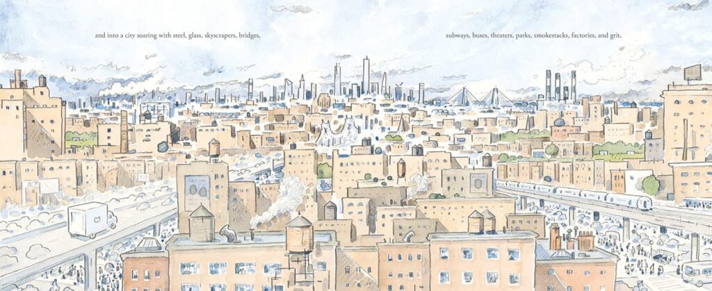 Here is a Book, a lush, lyrical story about the process on physically creating a book is a satisfying, chill, read aloud for young elementary.