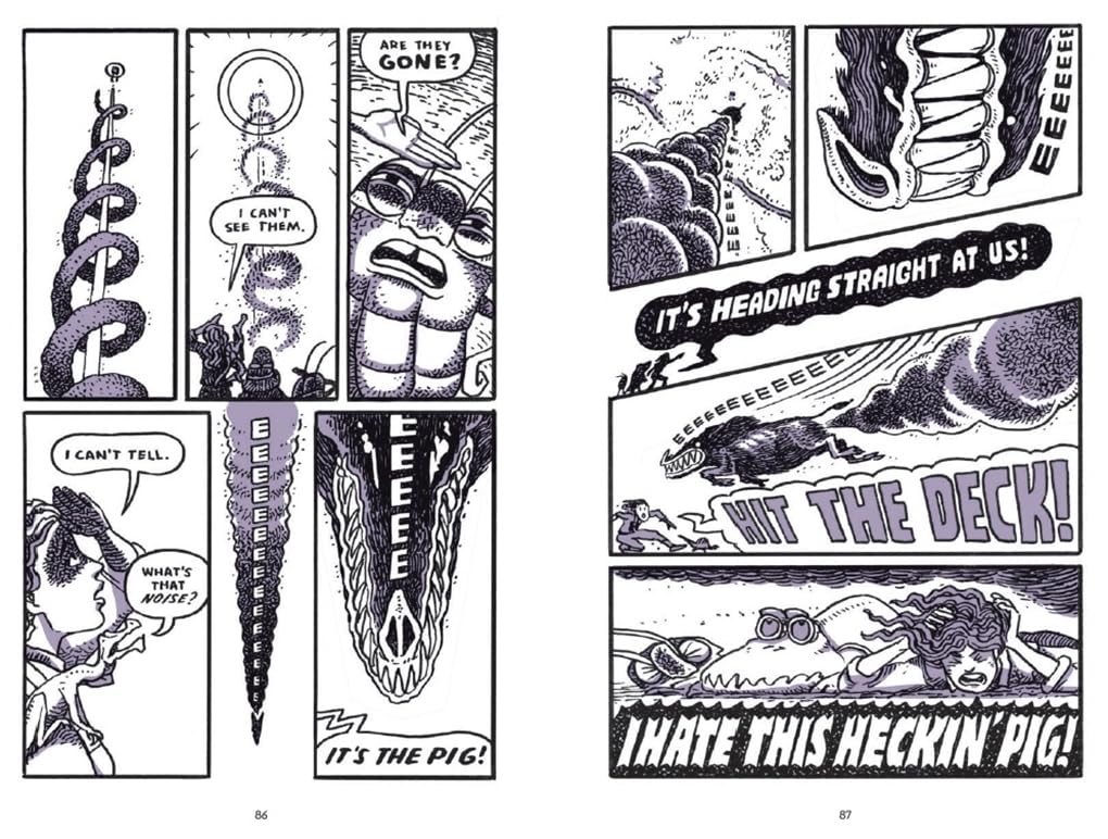The Mighty Bite: Hot-Rocket Ruckus is slapstick silly, but also very intelligent, in this graphic novel series that speaks to audiences via flying pigs and viral videos.