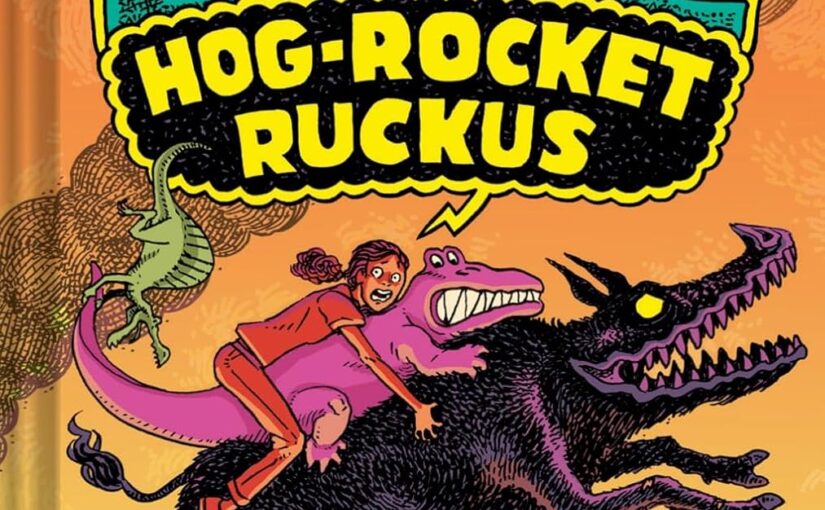 The Mighty Bite: Hot-Rocket Ruckus is slapstick silly, but also very intelligent, in this graphic novel series that speaks to audiences via flying pigs and viral videos.