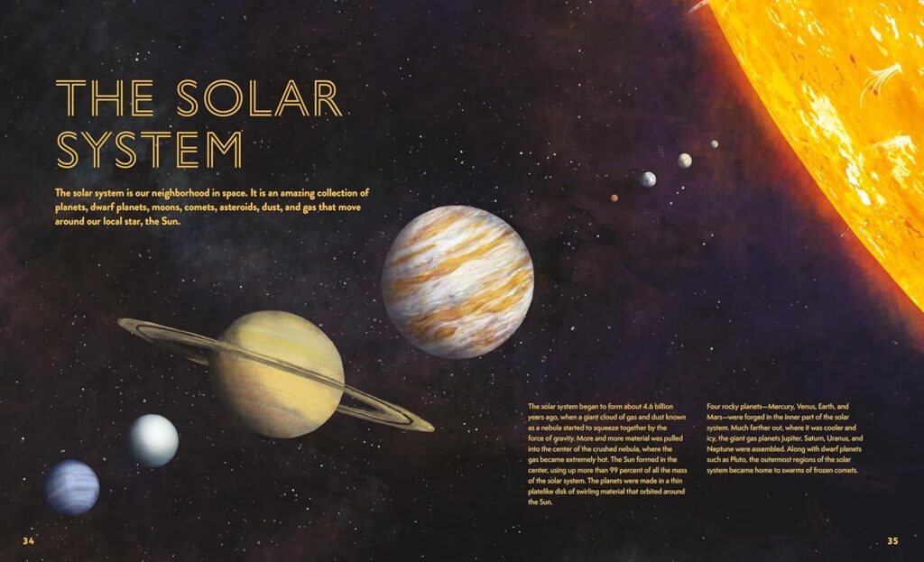 Our Cosmos: The Complete Guide for Space to Kids is big-picture thinking presented in nuggets of information for elementary ages.