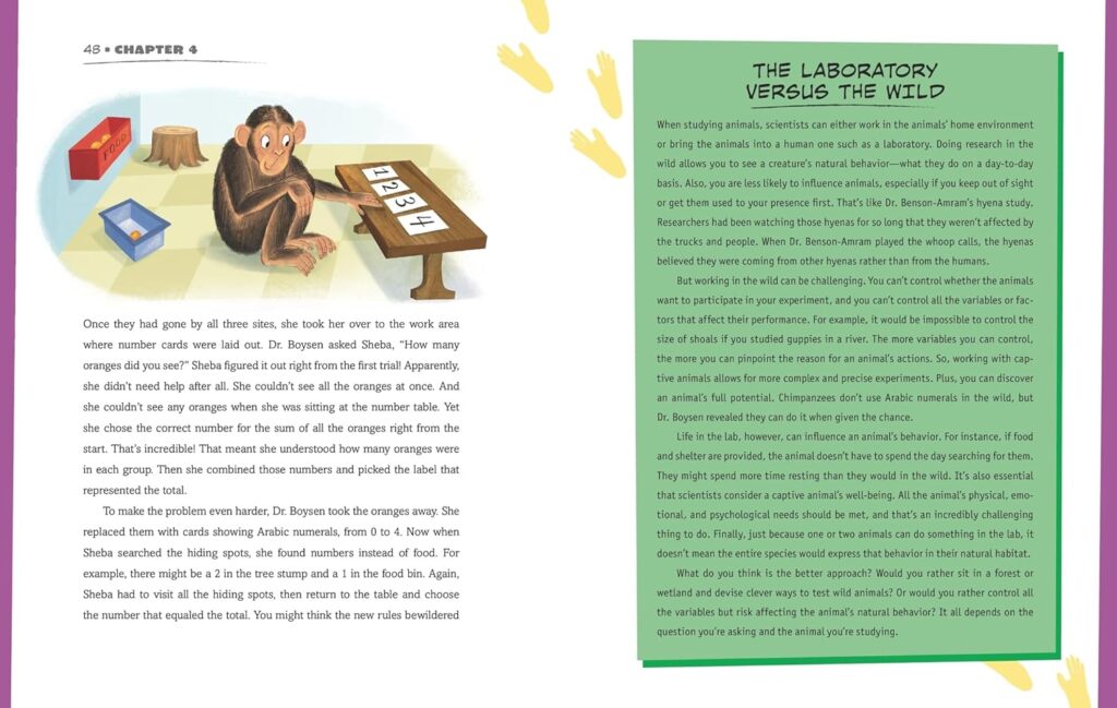 Calculating Chimpanzees, Brainy Bees, and other Animals with Mind-Blowing Mathematical Abilities is STEM for kids that’s accessible, with more of a scientific, narrative flow than some its over-the-top brethren.