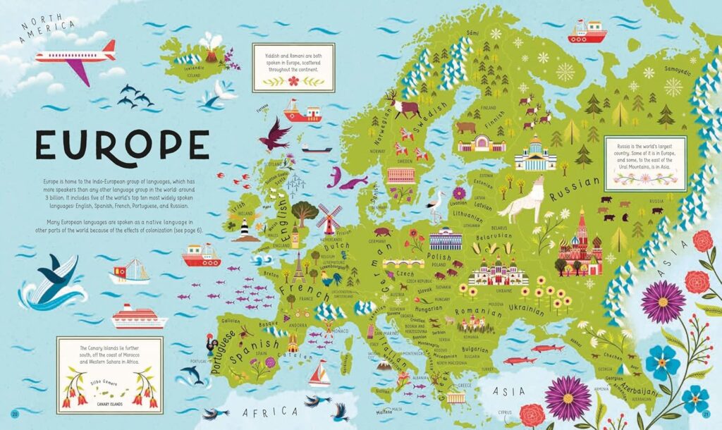 The Atlas of Languages: Words Around the World makes a reference book on languages entertaining, a la the 500lb gorilla in non-fiction reference.