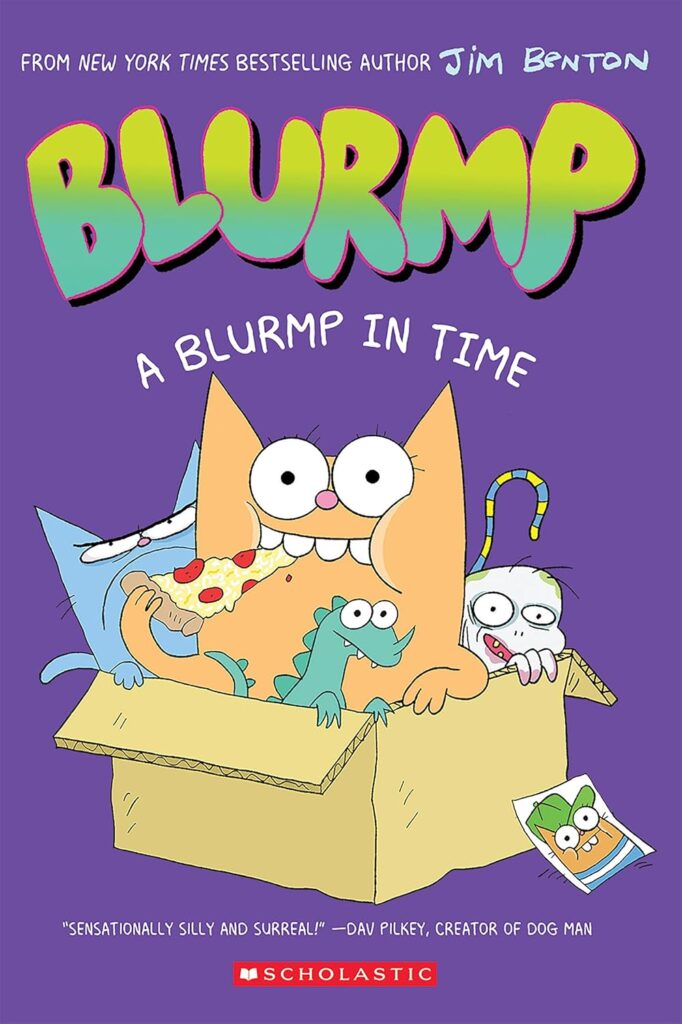 A Blurmp in Time unhinges Catwad’s friend in a time-traveling graphic novel (that kids will want to read) for ages seven and up.