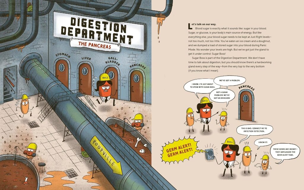 The Gland Factory straddles the line between reference book and graphic novel in a funny, LOL, and educational way that kids will want to experience.