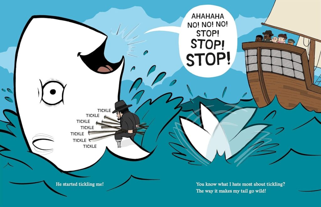 Call Me Moby, an illustrated allusion on the most famous whale in literature, uses big, happy art and succinct text to tell a tale about being yourself.