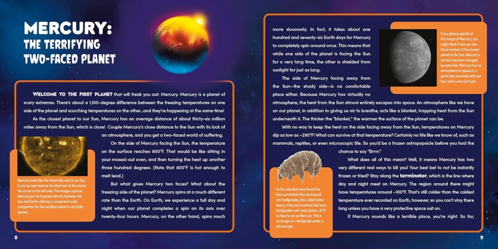 Why Space Will Freak You Out takes the scary and odd path to entertaining, and educating kids aged eight and up.