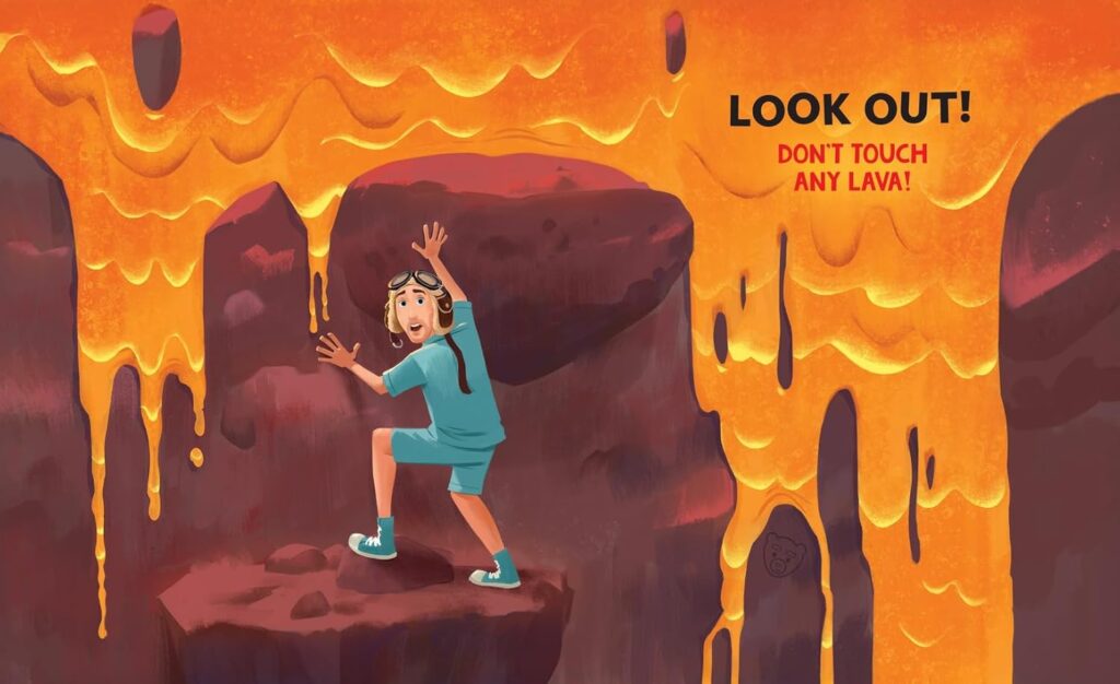 Danny Go’s Volcano Adventure, preschool rockstar translates video energy to children’s interactive book fun.