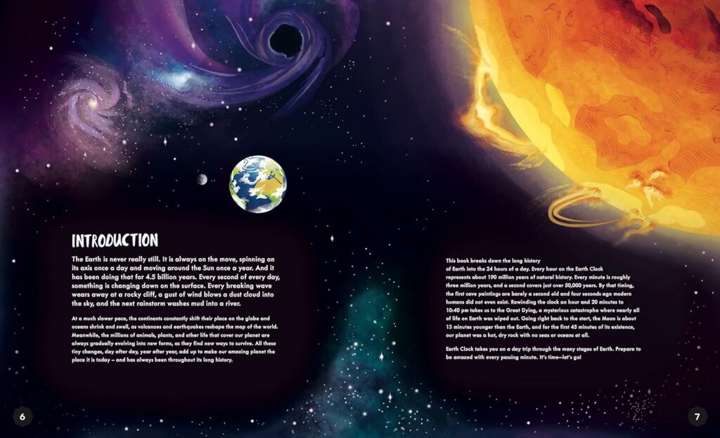 Earth Clock is the engaging STEM book that counts down a timeline of our planet that you didn’t know your library needed.