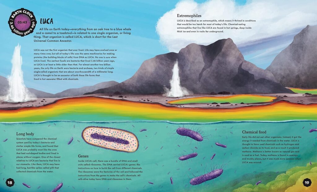Earth Clock is the engaging STEM book that counts down a timeline of our planet that you didn’t know your library needed.
