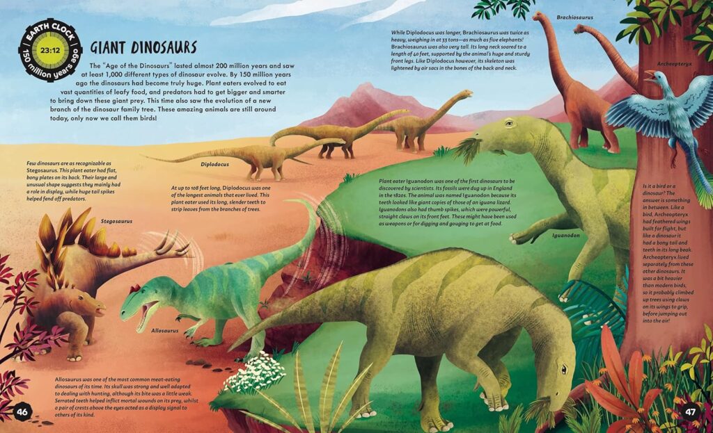 Earth Clock is the engaging STEM book that counts down a timeline of our planet that you didn’t know your library needed.