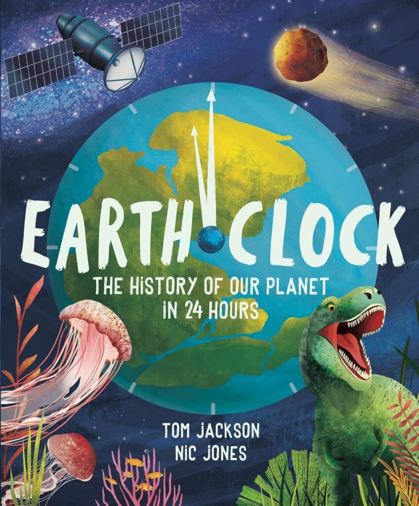 Earth Clock is the engaging STEM book that counts down a timeline of our planet that you didn’t know your library needed.