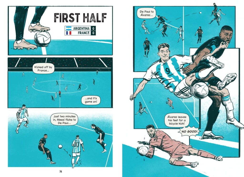 Lionel Messi’s World Cup Triumph is a graphic novel that allows ‘readers’ and ‘sports kids’ to agree that this book is awesome.