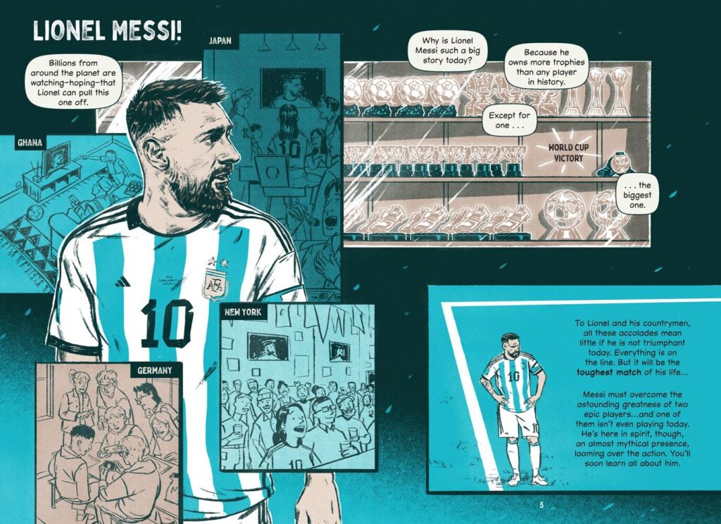 Lionel Messi’s World Cup Triumph is a graphic novel that allows ‘readers’ and ‘sports kids’ to agree that this book is awesome.