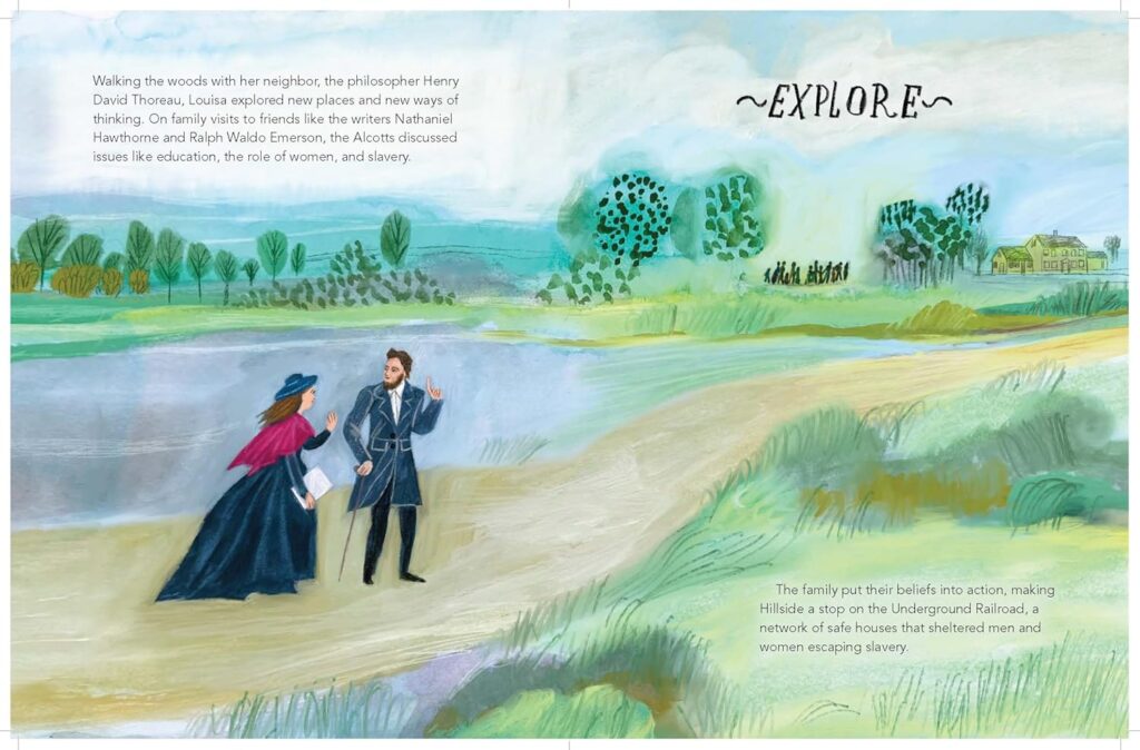 Louisa Learns to Write is not the illustrated book you think it is. Little Women author, Louisa May Alcott’s macro look at the characteristics that made her successful.