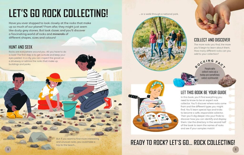 Let’s Go: Rock Collecting is a field resource guide that demands to be used and experienced by ages eight through middle school.