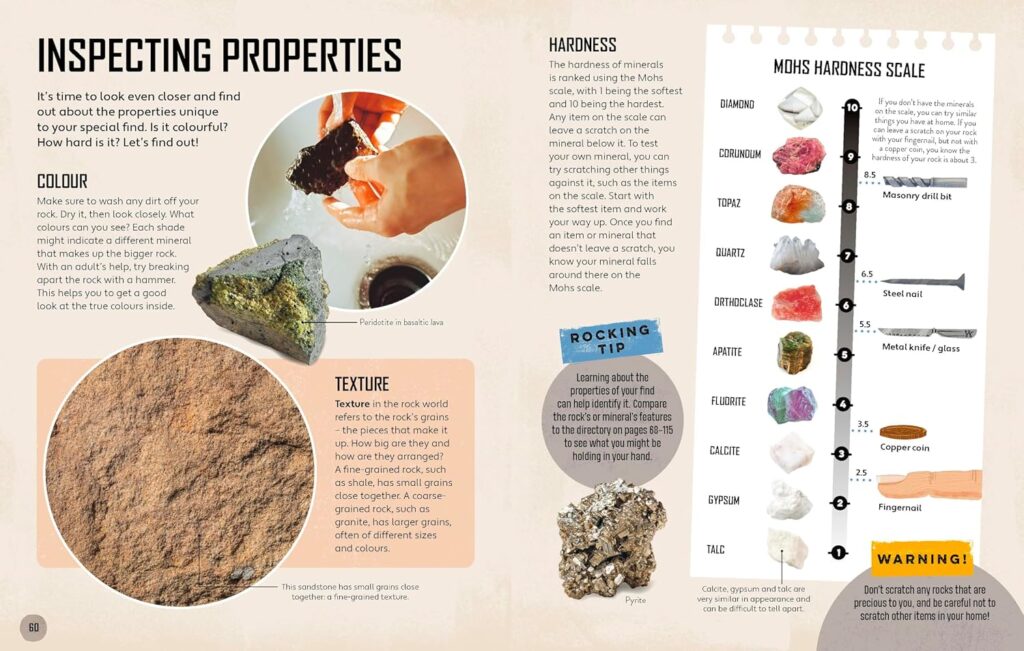 Let’s Go: Rock Collecting is a field resource guide that demands to be used and experienced by ages eight through middle school.
