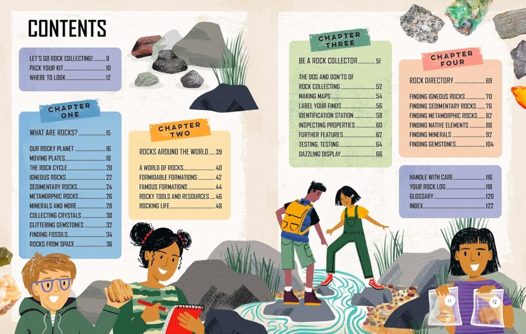 Let’s Go: Rock Collecting is a field resource guide that demands to be used and experienced by ages eight through middle school.
