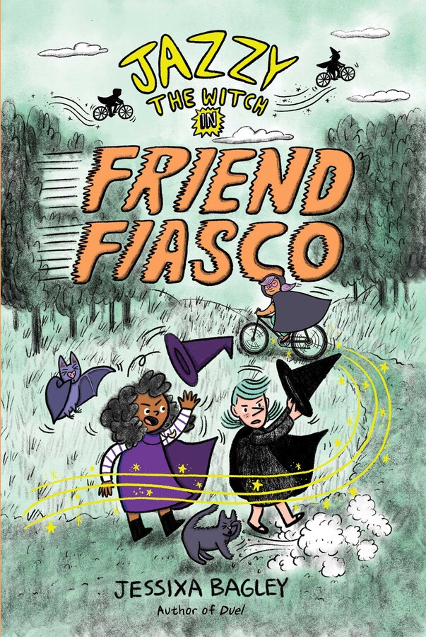 Jazzy the Witch in Friend Fiasco is the second in a very cute graphic novel series for early elementary school and up with puns, action and a soft lesson or two.