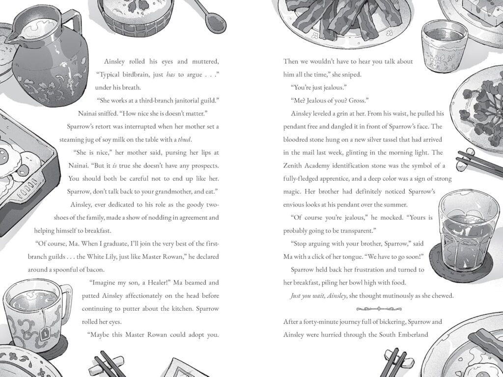 The Missing Magic of Sparrow Xia is an illustrated novel that speaks to the mglit, upper-elementary faithful, despite its desire to case a wide, reluctant reader net.