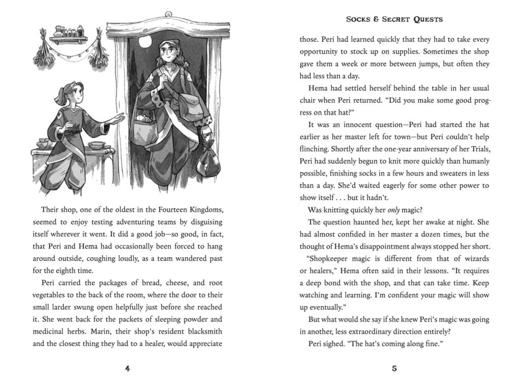 Socks & Secret Quests: The Wandering Shop knows what you’re thinking about “middle Earth” or fantasy mglit books. It includes what you need, doesn’t include the boring stuff and is the start of a series that runs with fresh energy.