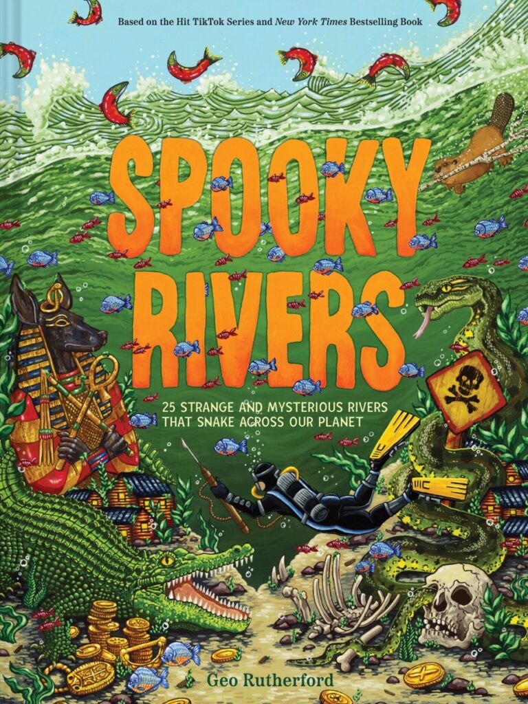 Spooky Rivers is an oversized book for ages seven and up that inspires curiosity with monsters and treasure, but also adds STEM 411 for all.