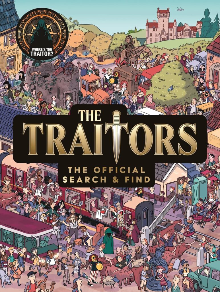 The Traitors: The Official Search & Find is for the older, superfans of the show. The minute illustrations will entertain them, but the directions are too complex.